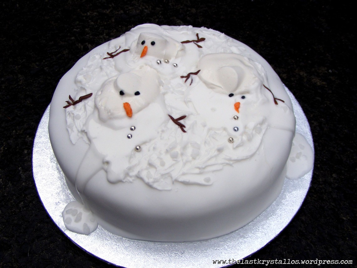 melting snowmen christmas cake the last krystallos 20121