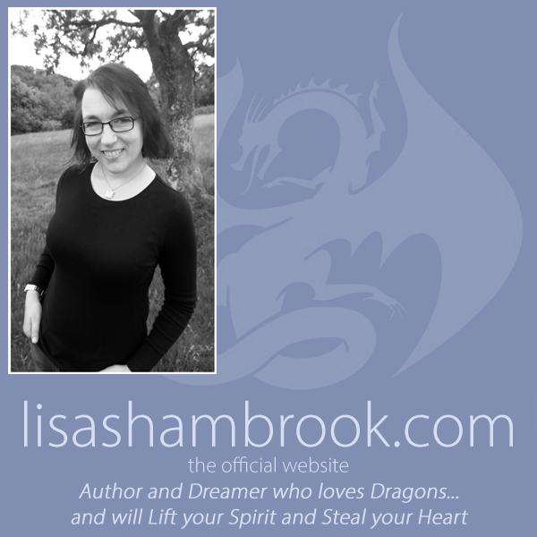 Lisa Shambrook website Dragon Logo with author photo