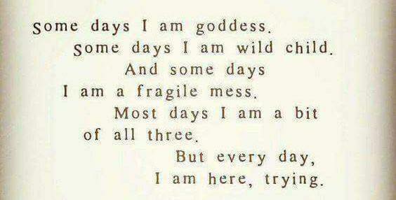 Goddess, wild child, fragile mess...